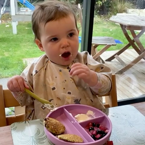 Mala enjoying real family mealtimes